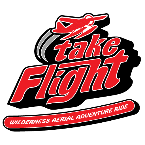 Take Flight at the Wilderness — wilderness aerial adventure ride emblem